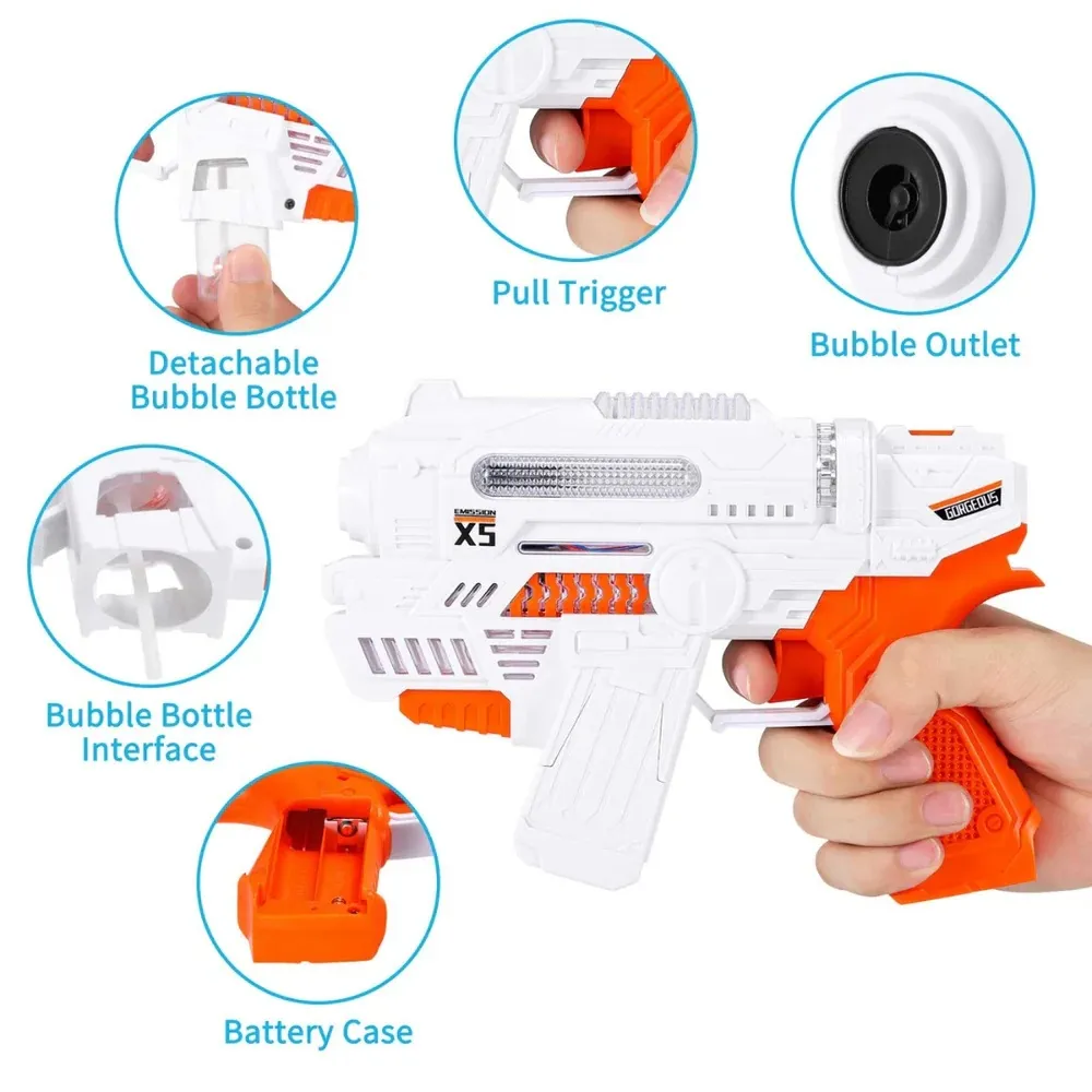 Mihraaj | 🫧 Bubble Gun with Light & Sound – Mega Bubble Fun for Kids! (Ages 3+)