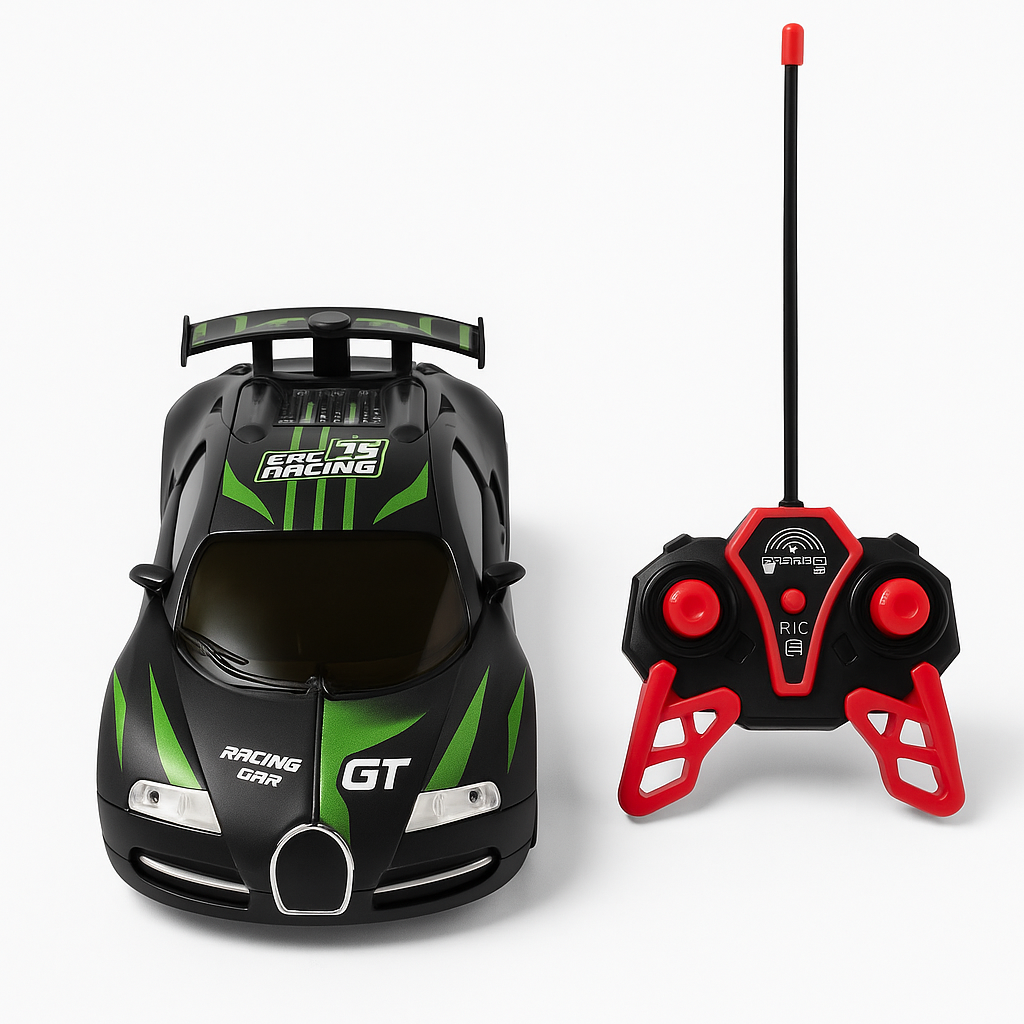 Mihraaj | GT Sports RC Car with Rear Water Spray – Rechargeable Remote Control Racing Car for Kids | High-Speed Drift, LED Lights, Cool Turbo Mist Effect