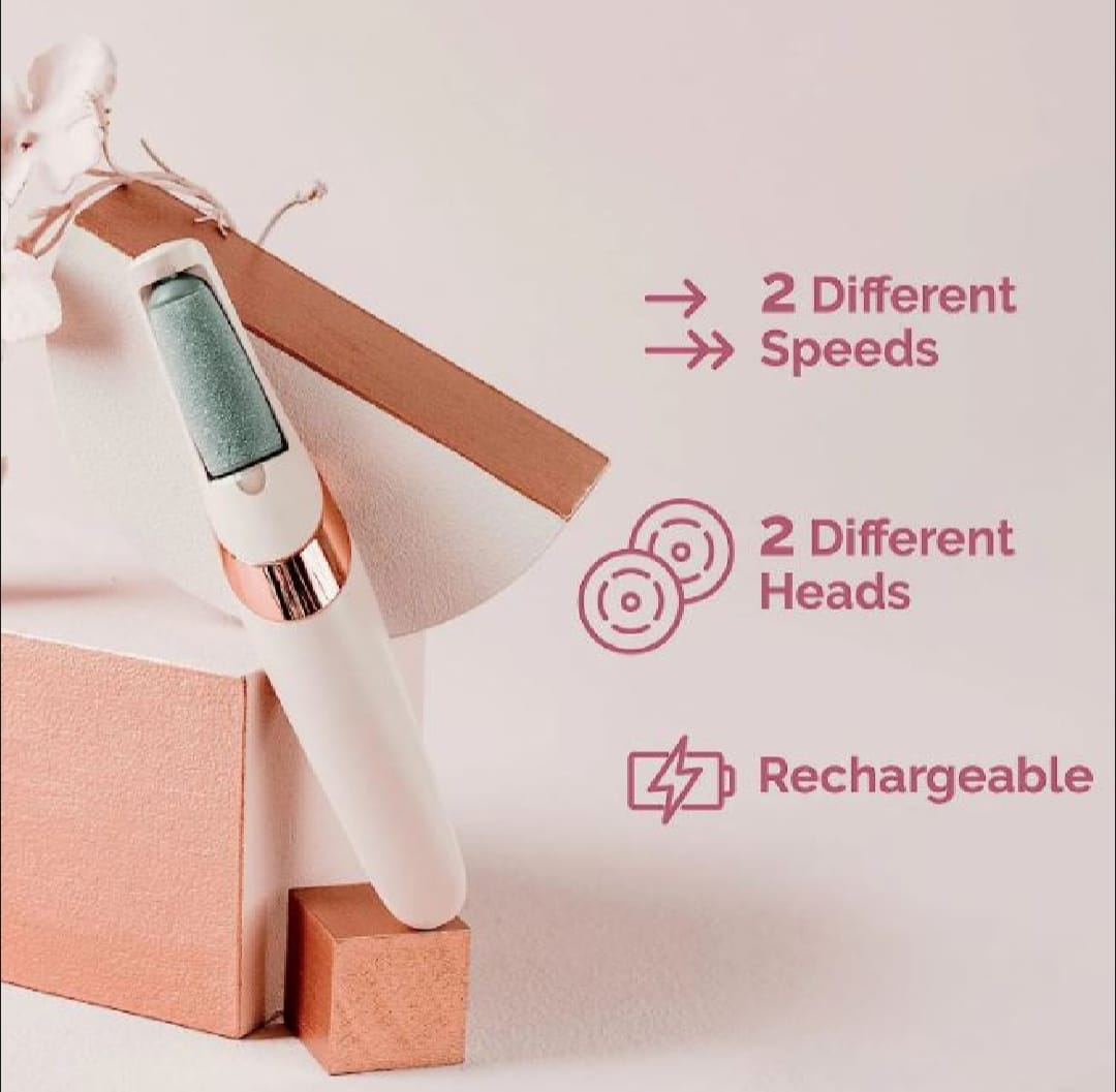 Mihraaj | Electric Foot Callus Remover β Rechargeable Pedicure File for Dead Skin, Cracked Heels & Smooth Feet
