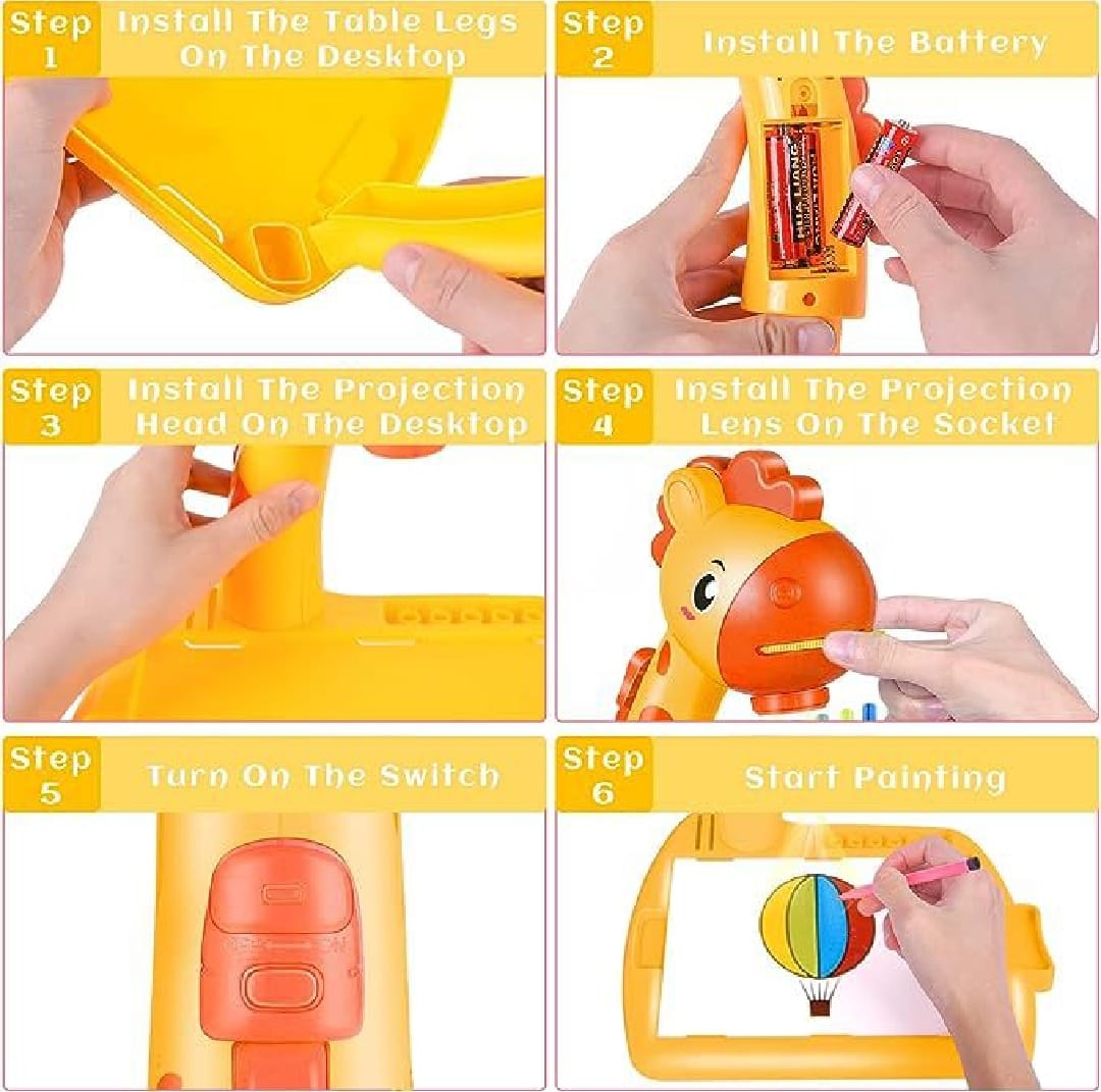 Mihraaj | Projector Writing & Drawing Board for Kids – Interactive Educational Toy