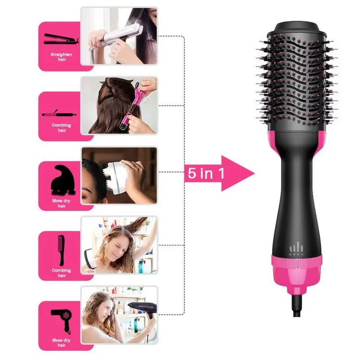 Mihraaj | 3-in-1 Hot Air Brush – Hair Dryer, Straightener & Curler Mihraaj