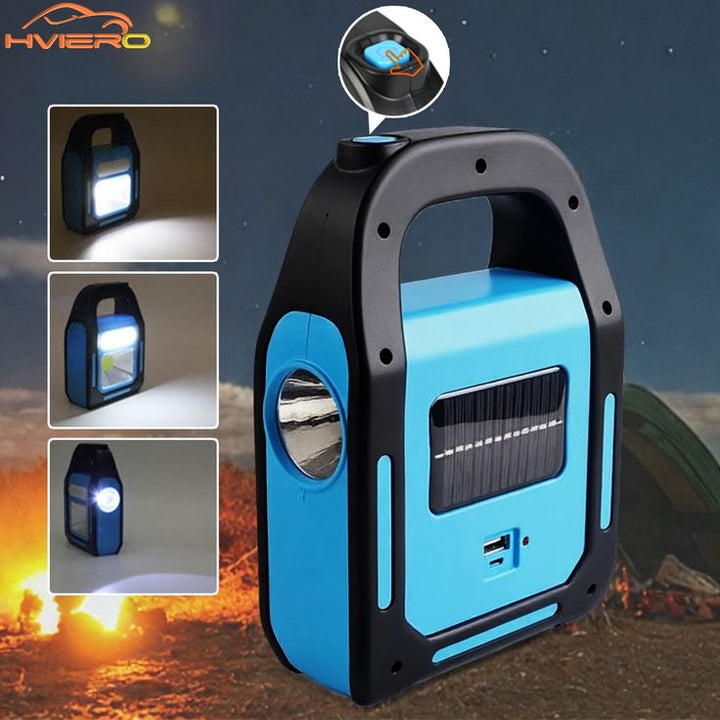 Solar Rechargeable 3-in-1 LED Work Light with Triple Light Sources – Solar & Electric Rechargeable & Portable Mihraaj