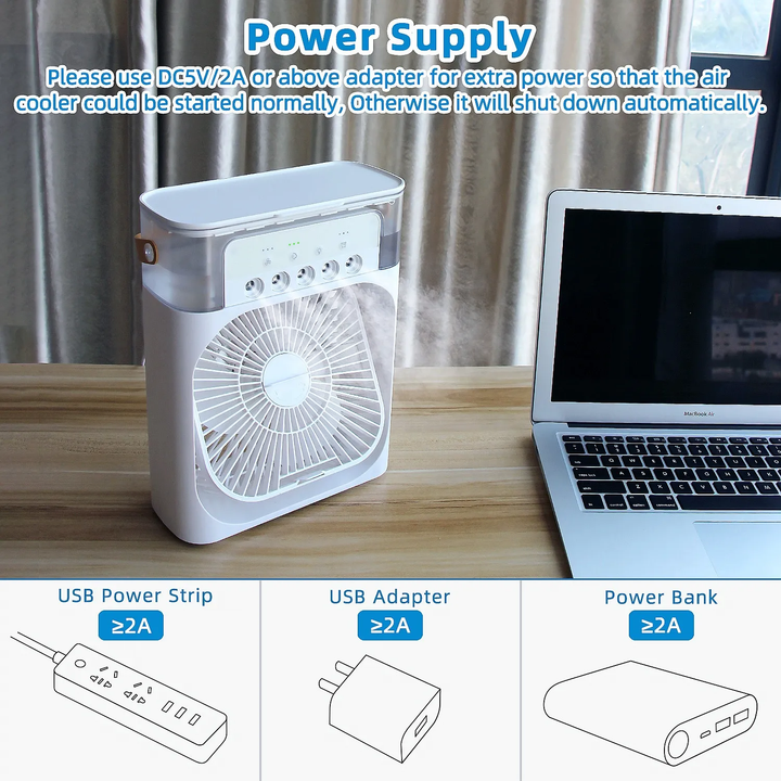 Mihraaj | Mini Air Cooling Fan – Portable USB wire electric supply Desk Cooler for Home, Office, Travel Mihraaj