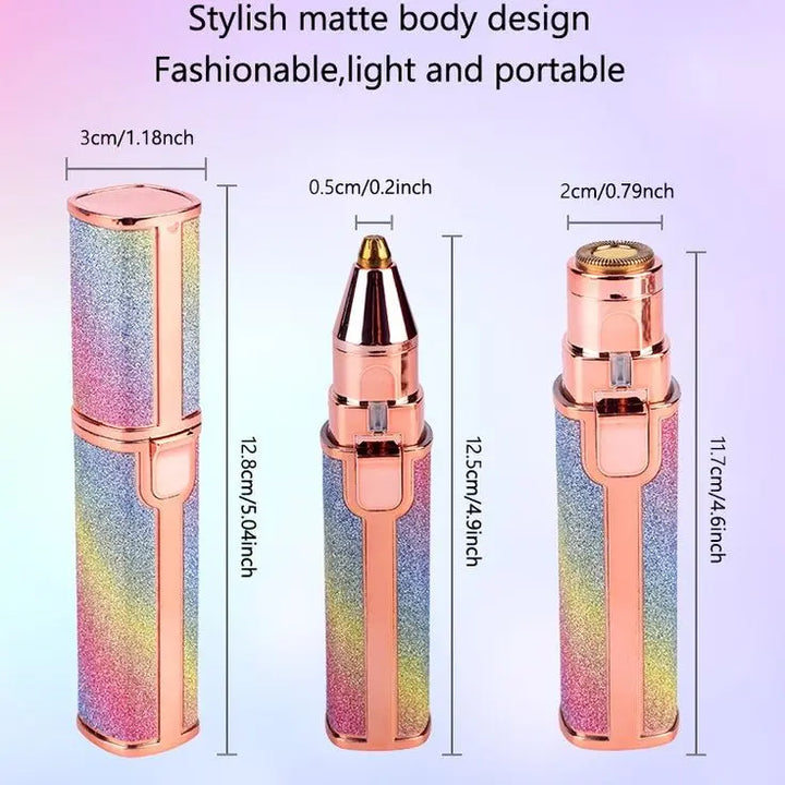 Mihraaj | 2-in-1 Rechargeable Eyebrow Trimmer & Facial Hair Shaver for Women Mihraaj