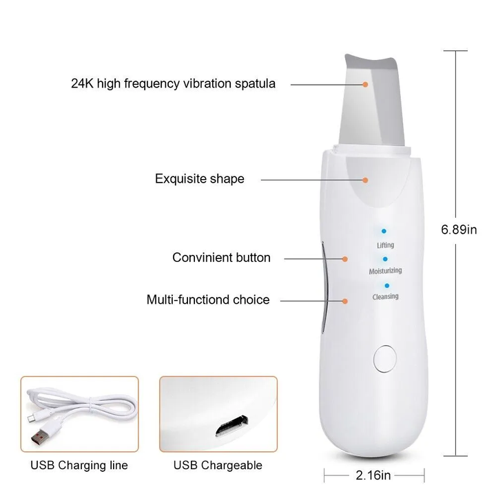 Mihraaj | Blackhead Removal Device – Rechargeable Skin Scrubber & Facial Cleaner Mihraaj