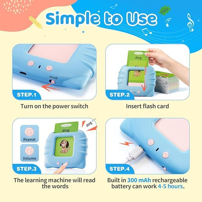 Mihraaj | Rechargeable Smart Flash Card Reader for Kids