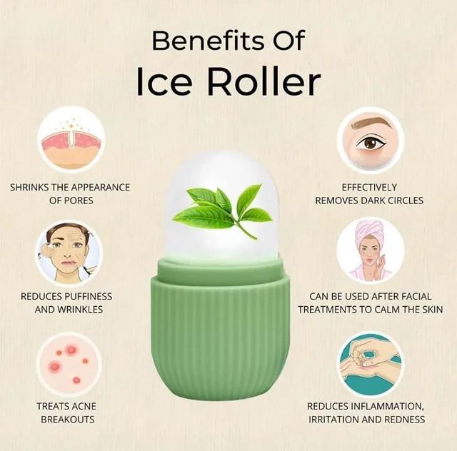 Mihraaj | 🧊 Silicone Cleansing Ice Roller – Reusable Facial Ice Mold Mihraaj