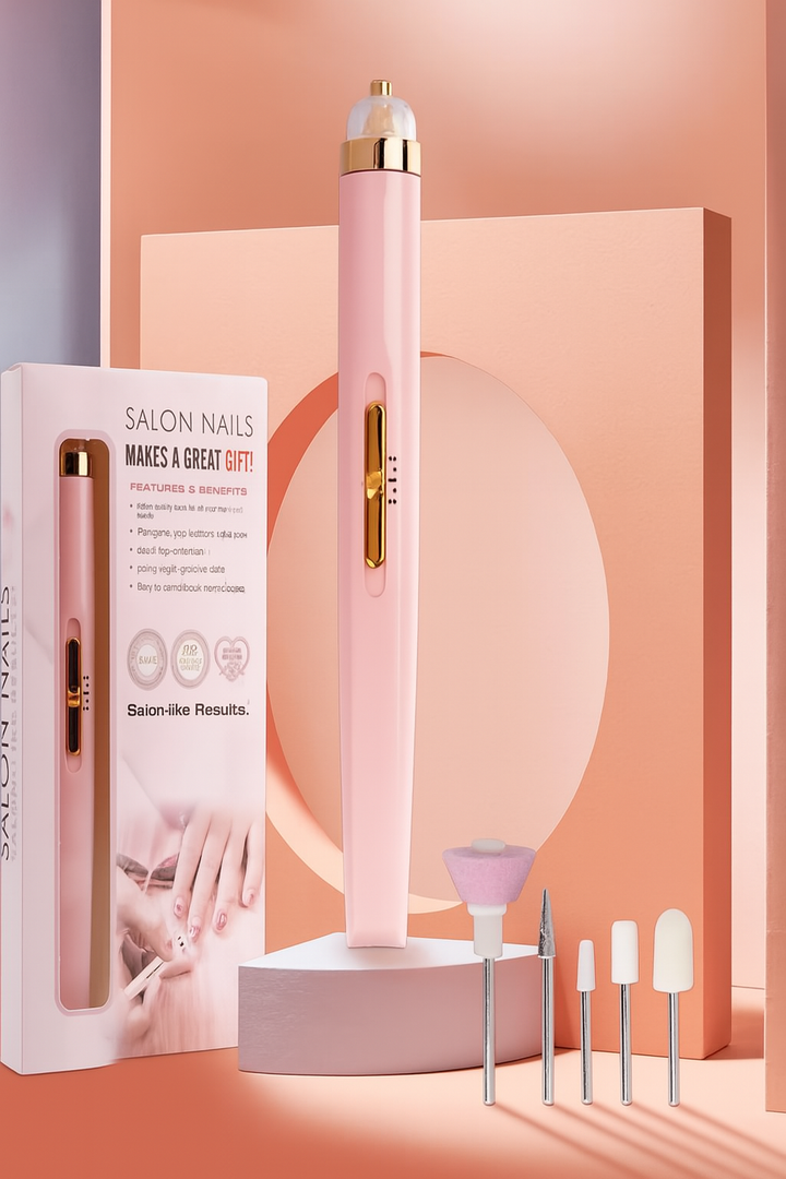 Mihraaj | Flawless Nail Salon Mani Kit – Portable Electric Nail File & Buffer for DIY Manicure in Pakistan - Mihraaj