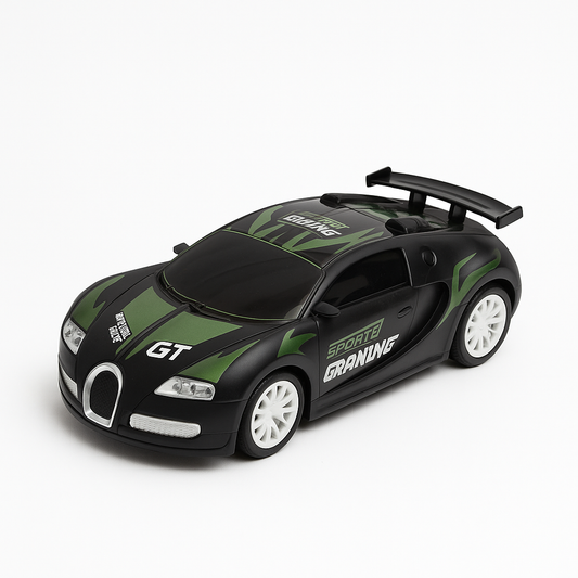 Mihraaj | GT Sports RC Car with Rear Water Spray – Rechargeable Remote Control Racing Car for Kids | High-Speed Drift, LED Lights, Cool Turbo Mist Effect