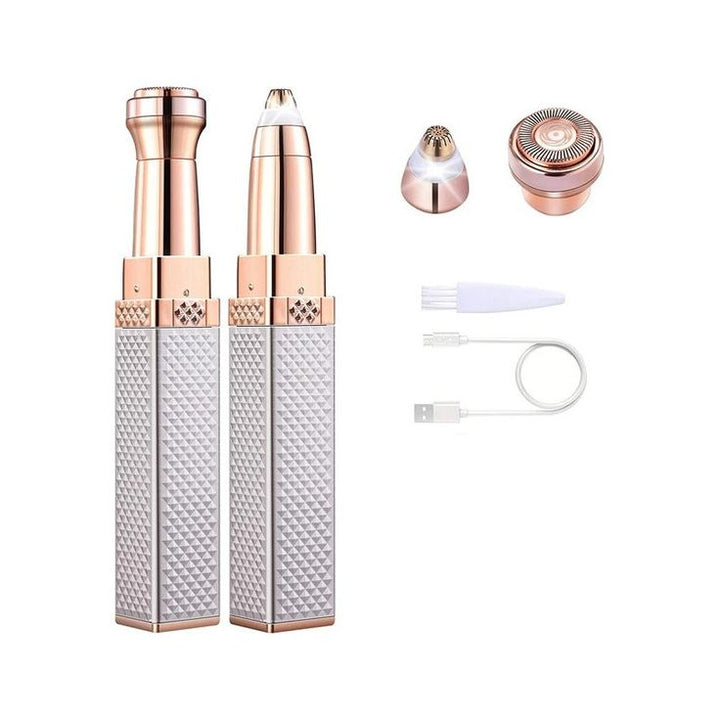 Mihraaj | New 2 in 1 Flawless Facial & Eyebrow Hair Remover – Painless Electric Trimmer for Face, Brows & Body Hair | Rechargeable Mihraaj