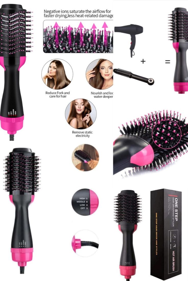 Mihraaj | 3-in-1 Hair Styler – Hair Dryer, Straightener & Curler | Hot Air Brush for Easy Drying & Styling