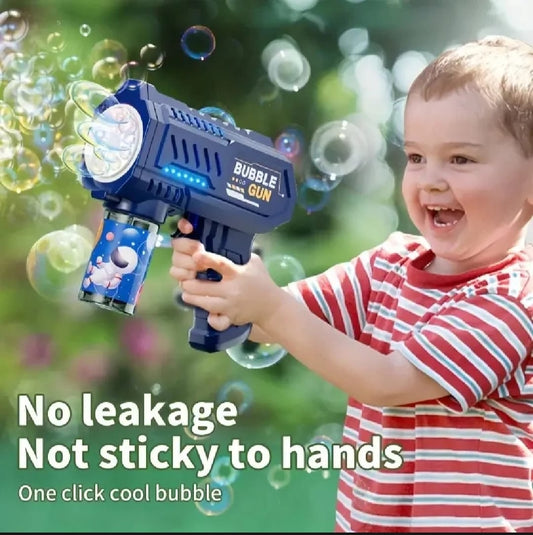 Mihraaj | Electric Bubble Gun with LED Lights – Automatic Bubble Blaster for Kids | Outdoor Fun Toy