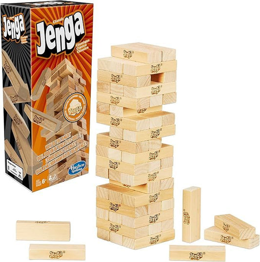 Mihraaj | 2-in-1 Classic Wooden Jenga Stacking Game