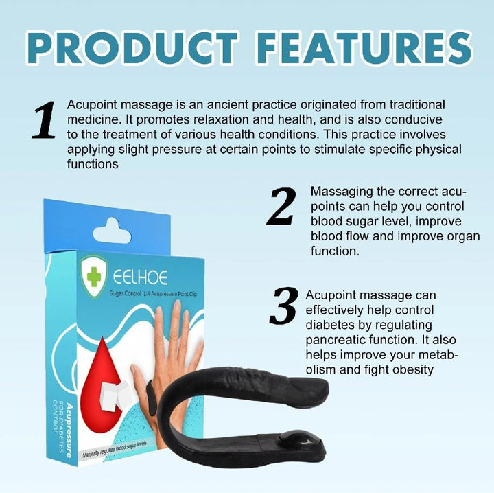 EELHOE Sugar Control Point Clip – Natural Acupressure Thumb Clip Mihraaj