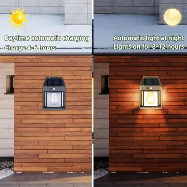 Mihraaj |🌞 Solar Energy Wall Lamp – Motion Sensor Outdoor Light Mihraaj