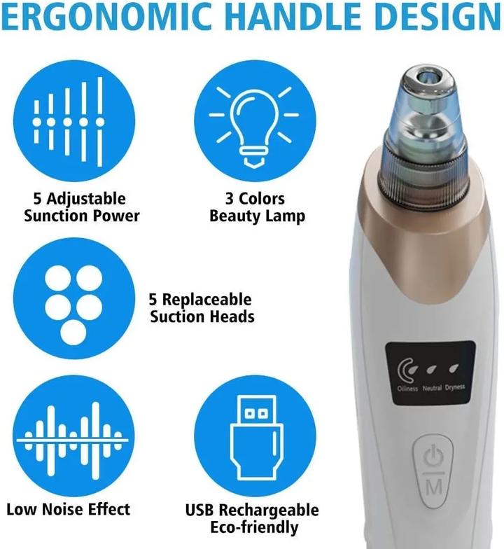Mihraaj | Multifunction Blackhead Remover – 5-in-1 Deep Pore Cleansing Mihraaj