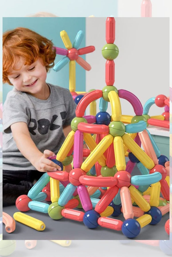 Mihraaj | Magnetic Building Blocks Set – Brain Development Toy for Kids STEM DIY Learning Mihraaj