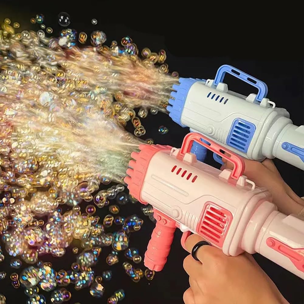 Mihraaj | 32-Hole Rocket Bubble Gun – High-Performance Bubble Blaster for Kids | Outdoor Summer Toy