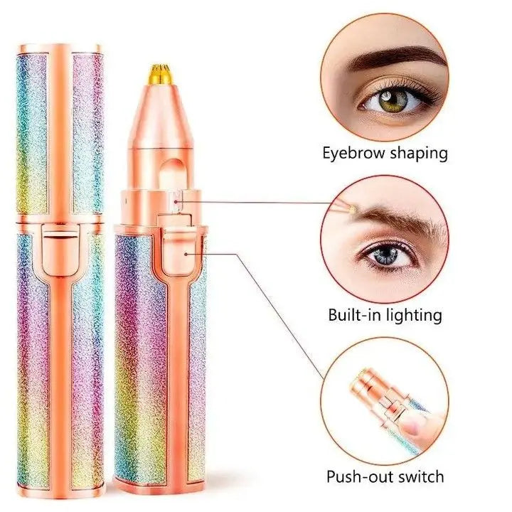 Mihraaj | 2-in-1 Rechargeable Eyebrow Trimmer & Facial Hair Shaver for Women Mihraaj