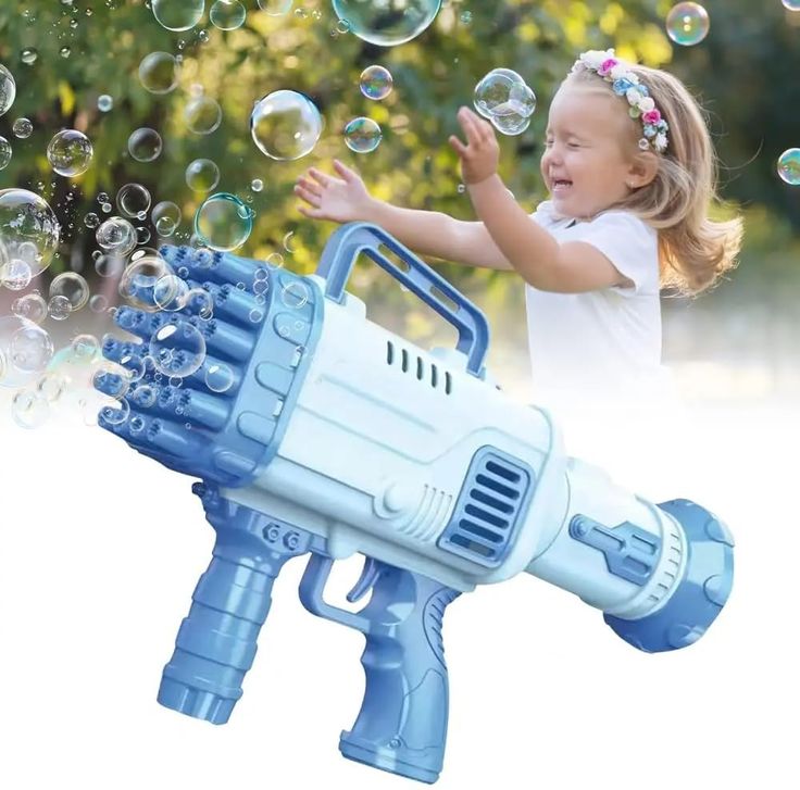 Mihraaj | 32-Hole Rocket Bubble Gun – High-Performance Bubble Blaster for Kids | Outdoor Summer Toy