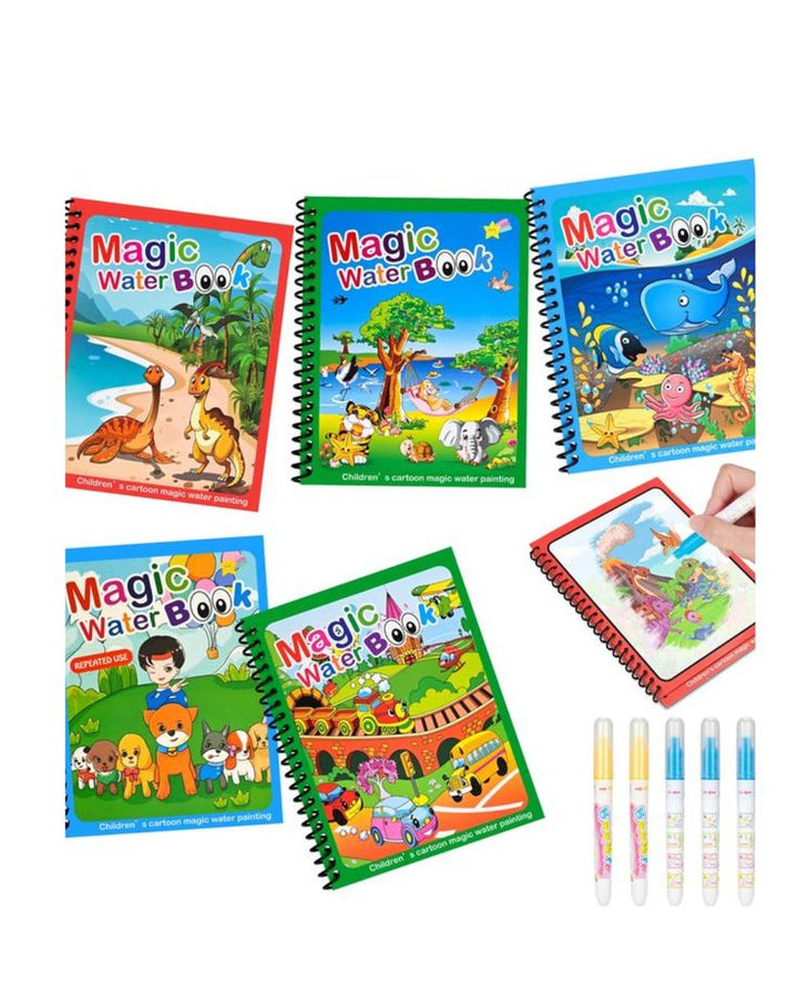 Mihraaj | Magic Water Coloring Book – Reusable Mess-Free Painting Fun for Kids 🎨 - Mihraaj
