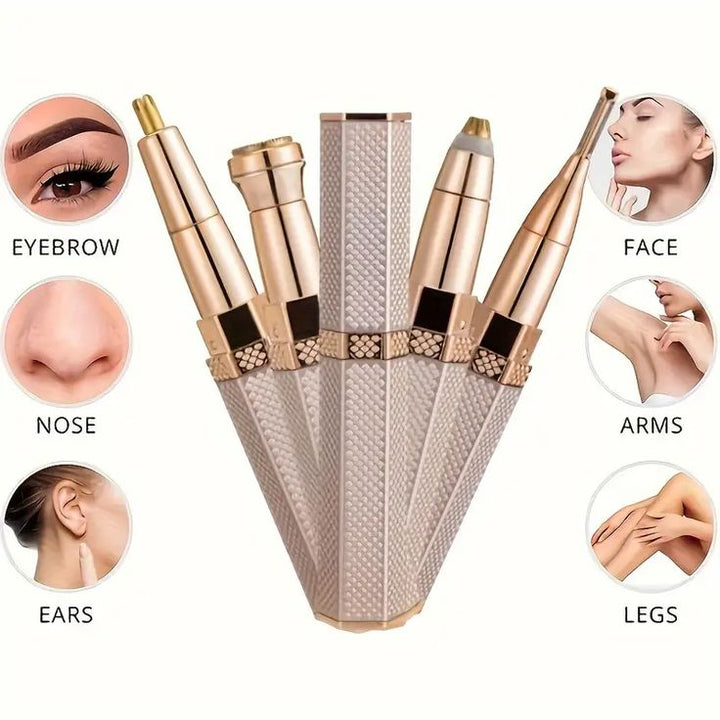 Mihraaj | New 2 in 1 Flawless Facial & Eyebrow Hair Remover – Painless Electric Trimmer for Face, Brows & Body Hair | Rechargeable Mihraaj