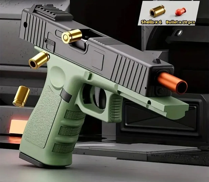 Mihraaj | Glock Soft Bullet Toy Gun Shell Ejection Blaster - Fun & Safety Mihraaj