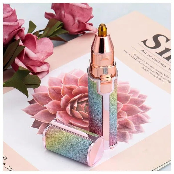 Mihraaj | 2 - in - 1 Rechargeable Eyebrow Trimmer & Facial Hair Shaver for Women - Mihraaj