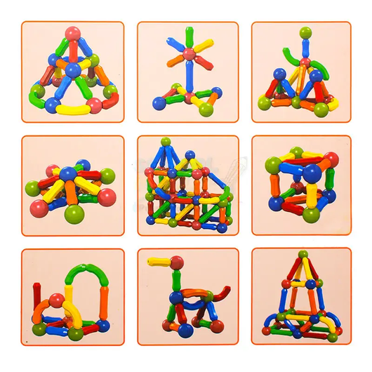 Mihraaj | Magnetic Building Blocks Set – Brain Development Toy for Kids STEM DIY Learning Mihraaj