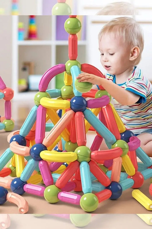 Mihraaj | Magnetic Building Blocks Set – Brain Development Toy for Kids STEM DIY Learning Mihraaj