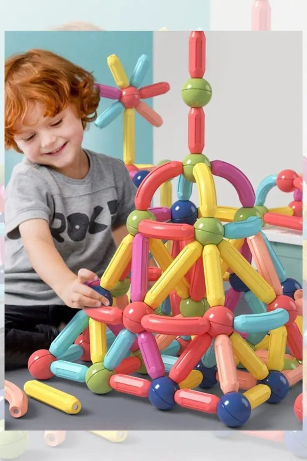 Mihraaj | Magnetic Building Blocks Set – Brain Development Toy for Kids STEM DIY Learning Mihraaj