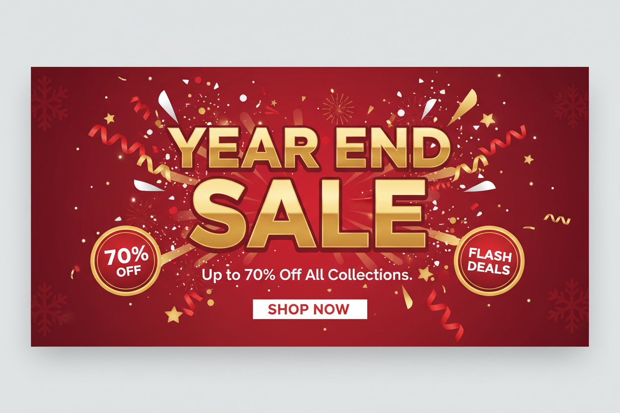 Year end sale homepage banner